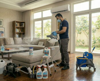 خدمة تنظيف وتعقيم المنازل والشقق والفلل